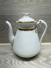 Charles Field Haviland Limoges White  Gold Wedding Ring Pattern Tea Coffee Pot