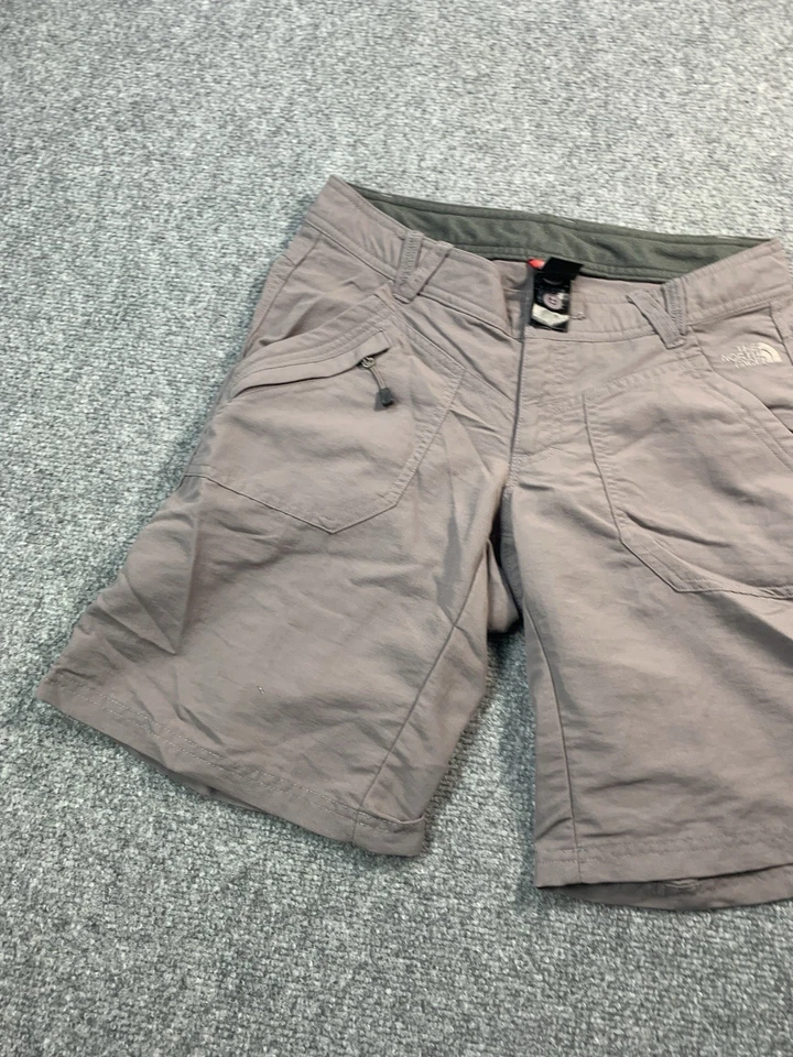 The North Face 短裤女式 2 紫色梅尼龙远足户外野营 — 第 3/4 张图片