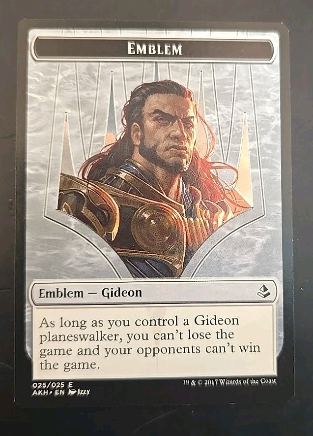 Emblem - Gideon of the Trials   Zombie Double-Sided Token Amonkhet MTG Regular 