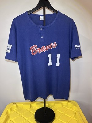 Vintage Augusta LL Braves Baseball Jersey T Shirt Men's L Made in USA Single