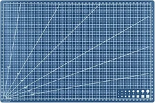 Premium Cutting Mat A3 (28x43 cm) Precision-Grid Craft Hobby Sewing Blue