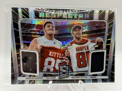 2020 PANINI SPECTRA AUSTIN HOOPER GEORGE KITTLE RESPECTRA PATCH HYPER/75 GM WORN