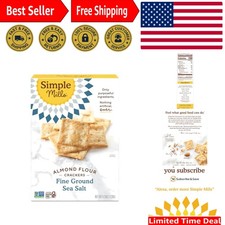 Plant-Based Almond Flour Crackers with Fine Sea Salt - No Artificial Additives