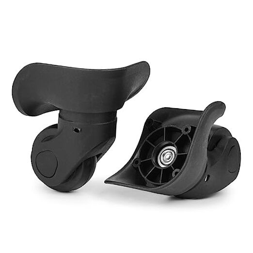 2-Pcs Luggage Wheel Replacement, Suitcase Black Travel Wheels Kit DIY Vo041s