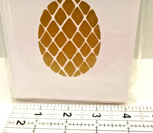 American Greetings Golden Pineapple Note Cards Blank Inside NIP - Picture 3 of 4