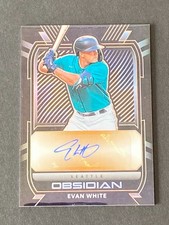 Evan White 2021 Obsidian Orange Auto #ed 23/75