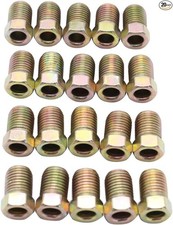 38-24 20pcset Inline Tube Nuts Finish Inverted Flare Fitting 316 Brake Line T