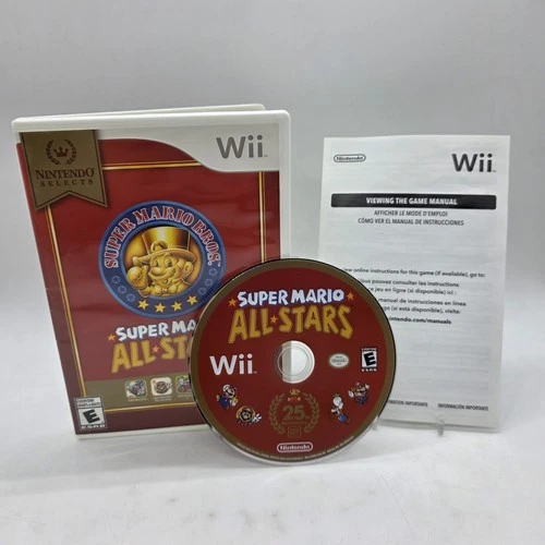 SUPER MARIO All-STARS Nintendo Selects Wii Game in Case - Tested Complete CIB