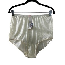 Vanity Fair Nylon Briefs 7 Lemon Yellow Ravissant High Rise Vintage Retro Pinup