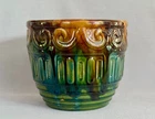 Antique Nelson McCoy Jardiniere - Blended Majolica Glazes