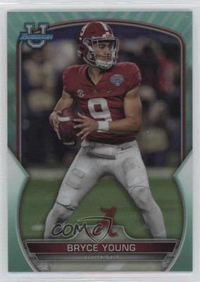 2022 Bowman U Chrome Aqua Refractor 174/299 Bryce Young #1 3hd