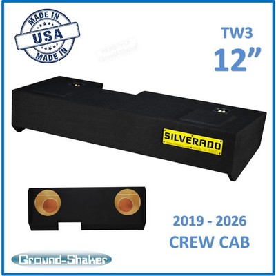 Chevy Silverado CREW Cab 2019 - 2026 12'' Sub Subwoofer Enclosure JL Audio TW3