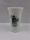 VINTAGE HOPALONG CASSIDY DINNER GLASS - 1950'S MILK GLASS