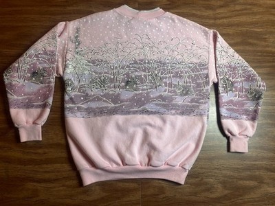 トップス Artisuns SUNSCHEIN DESIGNS 90s USA sweat VTG 90s Women's Artisans Sunschein Designs Sweatshirt Winterscape