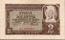 Poland 2 Zlote 1941 Pick # 92