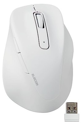 ELECOM Wireless Ergonomic Shape Mouse 2,4 GHz with Mini USB Receiver Silent