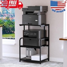 Printer Stand with Storage Shelf,3 Tier Printer Cart with Wheels