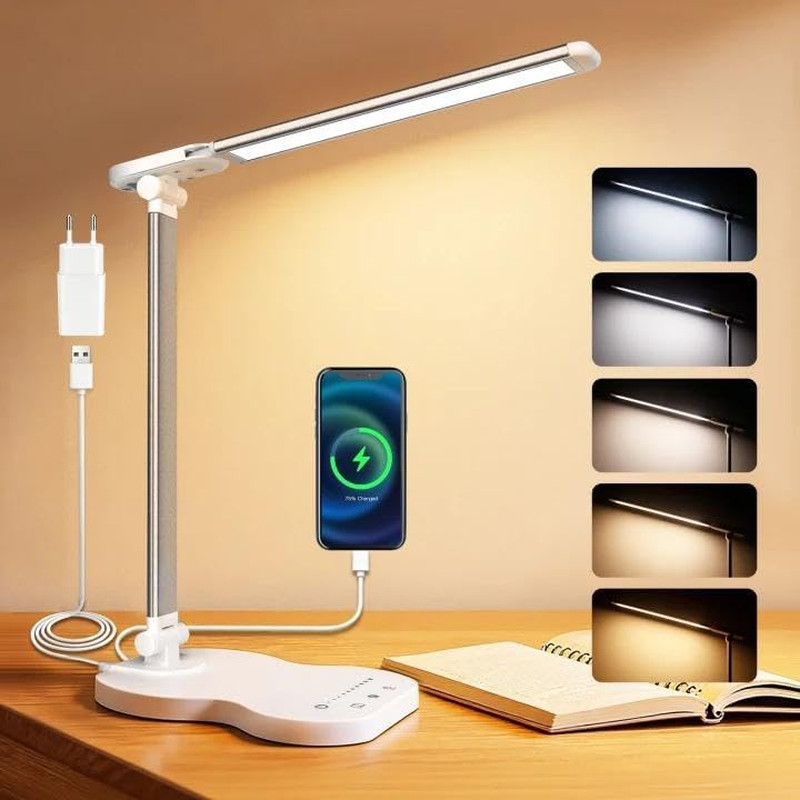 Lampada Scrivania LED Professionale: 5 Colori e 10 Livelli Luminosità