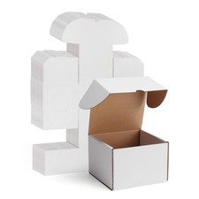 WIFTREY 25 Pack 6X6X4 Small Shipping Boxes for Business, 6x6x4, White 25