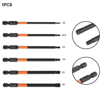 1Pcs Hex Head Electric Wrench Drill-Bits100mm Metric Electric Screwdriver-Bits
