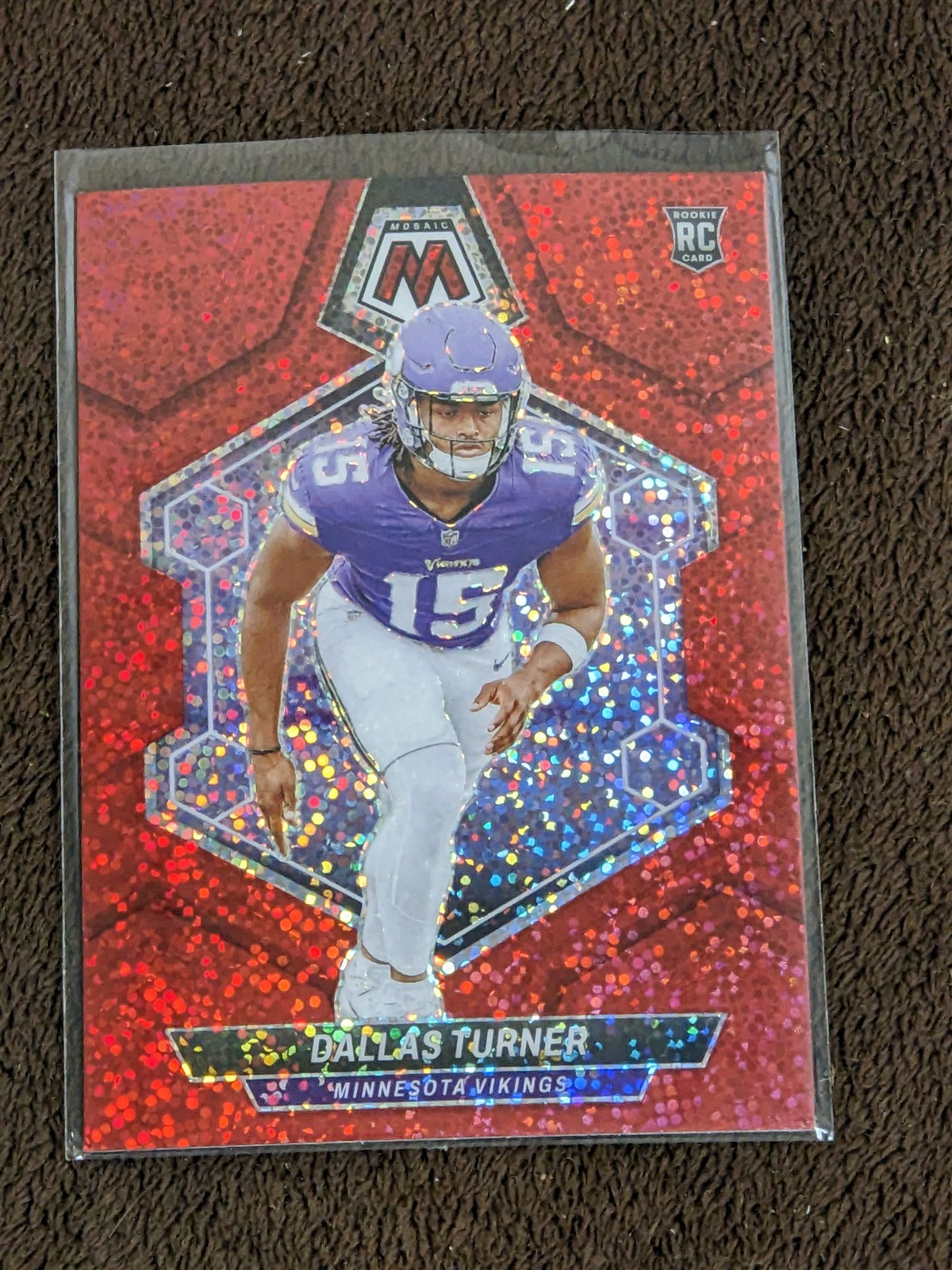 2024 MOSAIC RED SPARKLE 317 Dallas Turner Minnesota Vikings