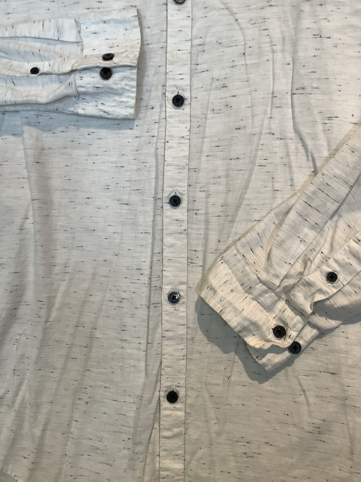 Alfani White Black Pattern Button Up Collared Men… - image 3