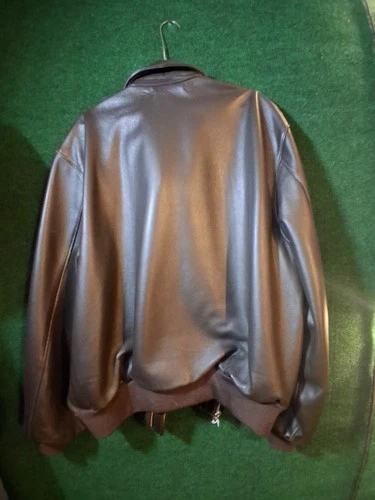 Aero Leather Bomber A-2 Dark Seal Horsehide Sz-48 image 3