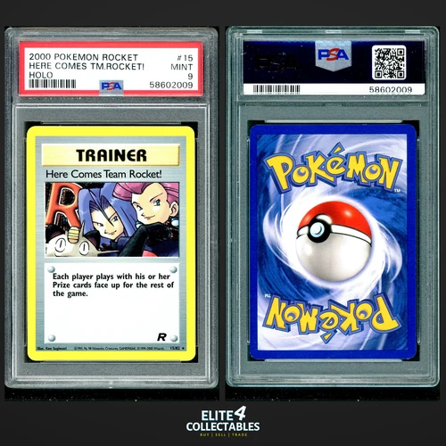 Here Comes Team Rocket! 15/82 Holo - PSA 9 (Team Rocket)