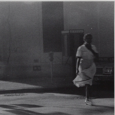 WOMAN WALKING IN SUNLIT CITY STREET NYC 1983 Gelatin Silver Photograph