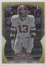 2022 Bowman U Chrome Yellow Refractor 13/75 Malachi Moore #74 0c3