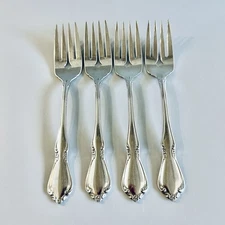4 Oneida Chateau SALAD Forks Deluxe Stainless Flatware Set of 4