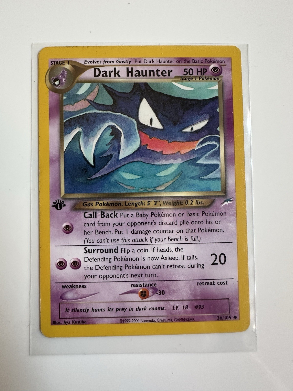 Pokémon Dark Haunter TCG Card Neo Destiny 36/105 First Edition LP