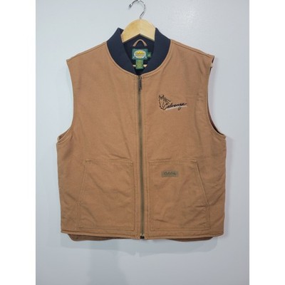 Cabelas Mens Thinsulate Lined Canvas Work Vest Brown Calvenza ProVet Size M REG