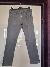 PULI Jeans uomo grigio dritto Straight taglia 30 denim cotone/elastan 5 tasche