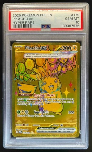 2025 Pokemon Prismatic Evolutions Pikachu ex #179/131 PSA 10 GEM MINT