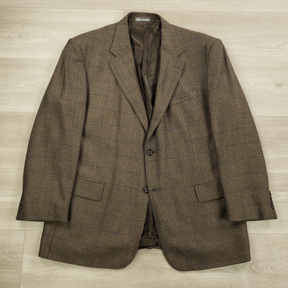 Blazer Oscar De La Renta De Colección Hombres 48R Lana y Cachemira Franela Dos Botones Sin Ventilación Foto 2 de 4