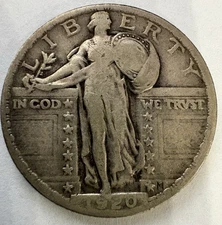 1920 Standing Liberty Quarter 0.25 cent piece