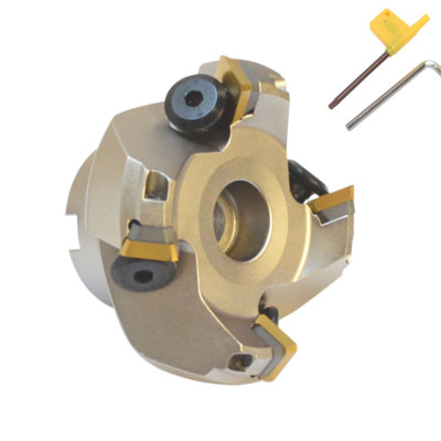 45 Degree Indexable Face Mill Cutter 2-1/2 Inch Cutting With SEKN Inserts