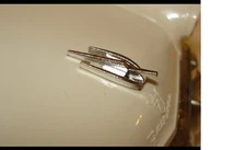 1956 AMT FORD PROMO, FRICTION, REMOTE CONTROL CAR REPRO PLASTIC HOOD ORNAMENT