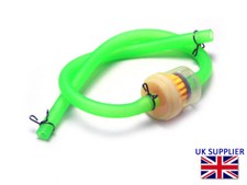 Motorcycle Fuel Filter & Green Fuel Line Pipe 5mm fits most Carburettors