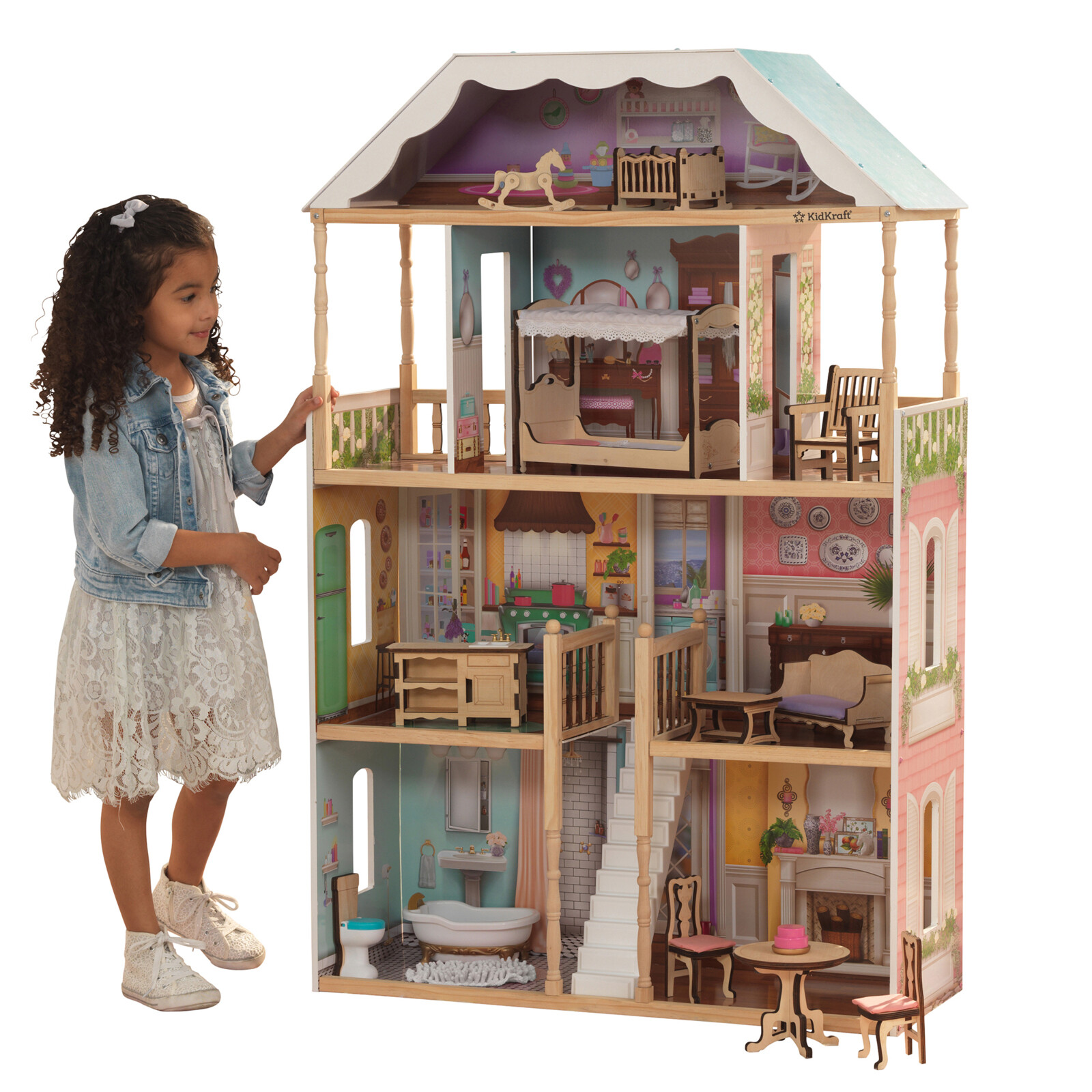 kidcraft wooden dollhouse