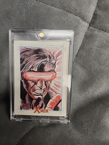 Marvel X-Men Archives 2008 Newton Barbosa  Cyclops One Of A Kind Sketch Card - Picture 1 of 6