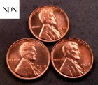 1938+1938-D+1938-S Lincoln Wheat Penny Cent Set - Gem BU Red -- 3 Coin Lot
