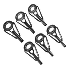 1.8-2.8mm Fishing Rod Tip Repair Kit, 8pcs Stainless Steel Ring Guide, Black