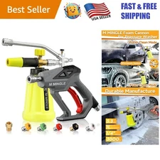 Ergonomic High Pressure Washer Foam Gun - Dual Connector & Thick Foam Production