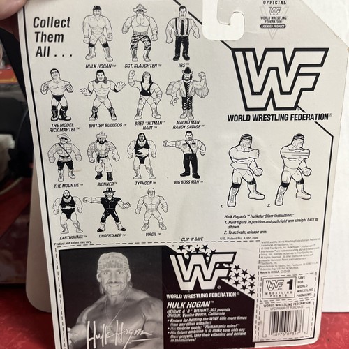 1992 Vintage WWF WWE Hasbro Hulk Hogan MOC Figure Hulkster Slam Carded Read - 第 7/8 張圖片