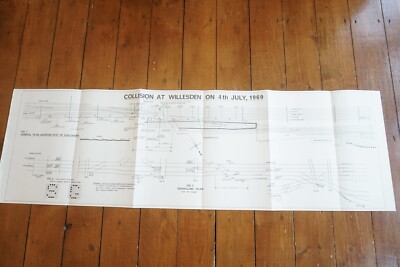 1969 Willesden London Midland Region Railway Track Map Diagram