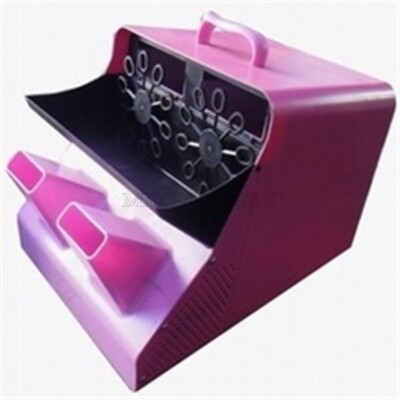 Pink Bubble Machine Large Two-Wheel Remote Control Bubble Machine Show Props ao