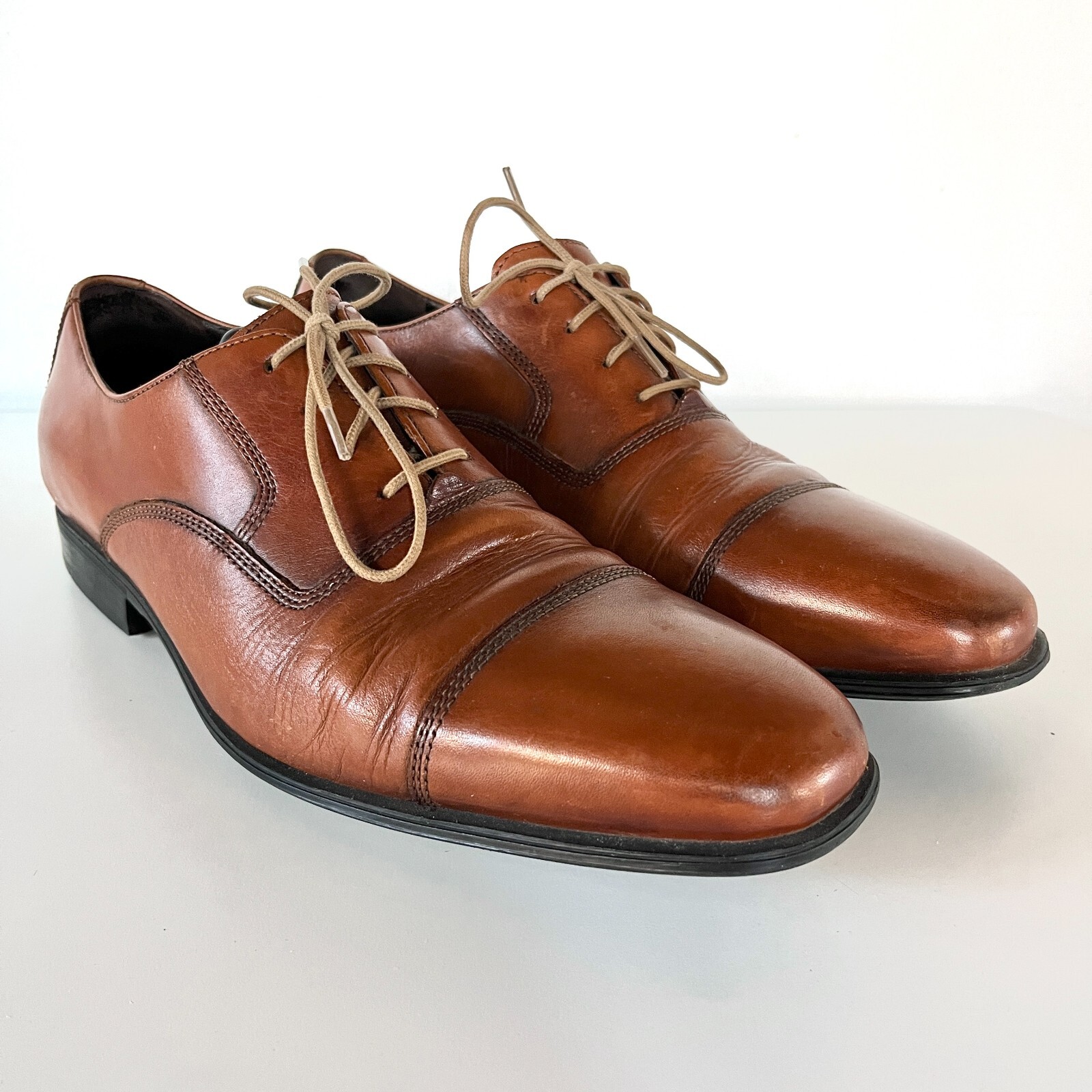 SAOLA Scarpa Cole Haan Jefferson Grand Cap Toe Oxford da uomo taglia 9 5 marrone elegante in pelle