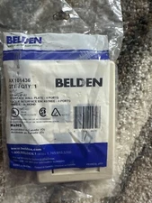 Wall Plate 4port ALMOND /BELDEN (part# AX101436 ) Lot of 10